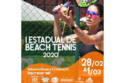Últimos dias de inscrições para a primeira etapa do I Estadual de Beach Tennis 2020!