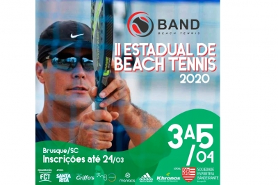Estão abertas as inscrições para o II Estadual de Beach Tennis 2020!