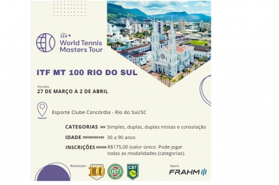 INSCRIÇÕES ABERTAS ITF SENIORS RIO DO SUL 2023