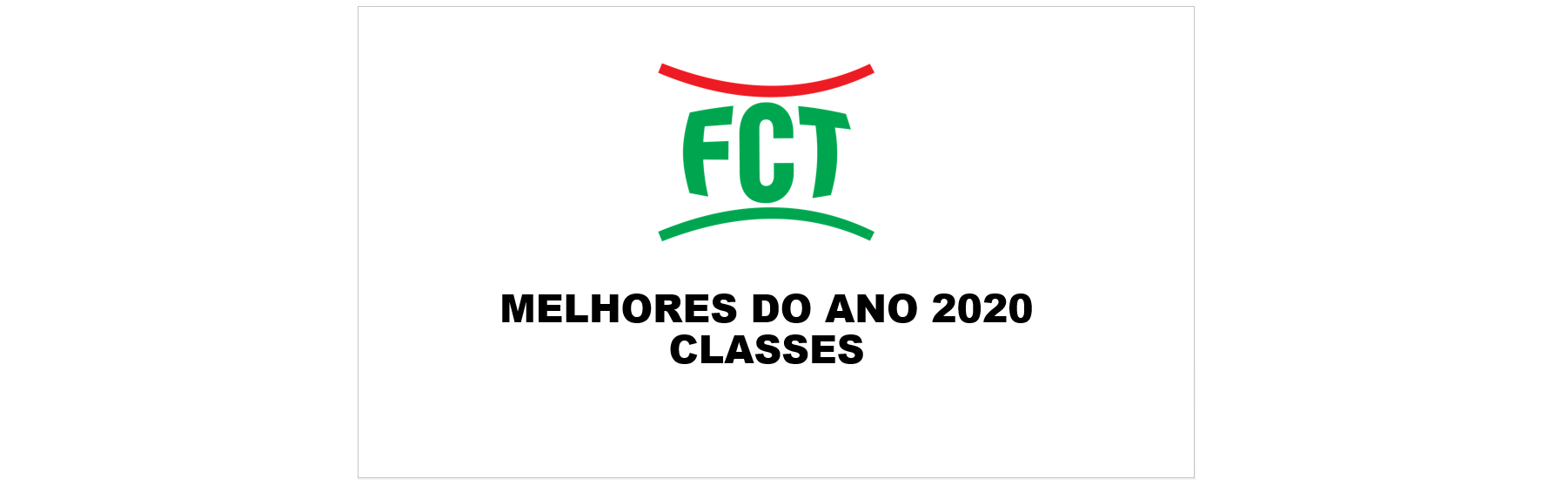 MELHORES DO ANO 2020 - CATEGORIA CLASSES